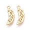 Alloy Pendants, Pea, Golden, 19x7x3mm, Hole: 1.5mm