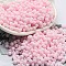 Macaron Color Opaque Frosted Glass Seed Beads, Peanut, Misty Rose, 6x3x3mm, Hole: 1.2mm, about 88pcs/10g