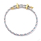 Adjustable Polyester Cord Braided Bracelets, Long-Lasting Plated, Deep Sky Blue, Inner Diameter: 2-5/8~3-1/8 inch(6.7~7.8cm)