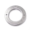 Tarnish Resistant 304 Stainless Steel Open Back Bezel Links, Donut, Stainless Steel Color, 20x1mm, Hole: 1.4mm