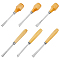 6Pcs 6 Style Steel Chisels, with Wooden Handles, Wood Carving Tool, BurlyWood, 13.15~16.7x1.75~2.8x1.75~2.5cm, 1pc/style
