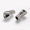 304 Stainless Steel Cord Ends, For Leather Cord Bracelets Making, Snake, Antique Silver, 31.5x15x13mm, Mouth Hole: 6x10mm, Inner Diameter: 8mm