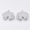 Tarnish Resistant 201 Stainless Steel Charms, Laser Cut Pendants, Elephant, Stainless Steel Color, 12x15.5x1mm, Hole: 1.4mm