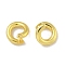Brass Twister Clasps, Ring, Real 18K Gold Plated, 5.5x1mm, Hole: 3mm