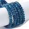 Dyed Natural Malaysia Jade Rondelle Beads Strands, Faceted, Royal Blue, 4x2~3mm, Hole: 1mm, about 110~115pcs/strand, 14 inch
