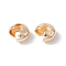 Brass Crimp Beads Covers, Cadmium Free & Lead Free, Golden, 5.5x4.5x2.5mm, Hole: 2mm