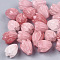 Synthetic Coral Beads, Dyed, Flower Bud, Light Coral, 8.5x7mm, Hole: 1mm