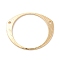Brass Connector Charms, Cadmium Free & Nickel Free & Lead Free, Round Ring Links, Real 18K Gold Plated, 22x26x1mm, Hole: 1.2mm