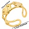 Minimalist Heart 304 Stainless Steel Cuff Rings, Wide Band Open Rings