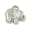 Non-Tarnish 304 Stainless Steel Pendants, Elephant Charm, Stainless Steel Color, 18.5x21x4mm, Hole: 2.5mm