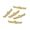 Rack Plating Brass Micro Pave Clear Cubic Zirconia Connector Charms, Real 18K Gold Plated, Long-Lasting Plated, Cadmium Free & Nickel Free & Lead Free, Letter Links, Letter.O, 5.5x28x3mm, Hole: 1.2mm
