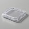Transparent Plastic Nail Art Tool Box, Makeup Storage Box, Rectangle, Clear, 8.7x8.5x1.85cm, Inner Diameter: 7.7x7.6x0.7cm