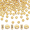 UNICRAFTALE 200Pcs Golden Brass Rhinestone Spacer Beads Flat Round Bead Crystal Rhinestone Straight Flange Disc Beads Golden Metal Round Loose Beads for Jewelry Making 6mm