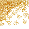 200Pcs Alloy Pendants, Bowknot, Golden, 18.5x18.5x2mm, Hole: 1.6mm