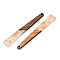 Translucent Resin & Walnut Wood Big Pendants, with Gold Foil, Trapezoid Charm, Gold, 69.5x10.5x3.5mm, Hole: 2mm