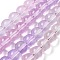 Baking Painted Transparent Glass Beads, Gradient Color, Segmented Multi-color Beads, Round, Thistle, 10mm, Hole: 1.5mm, 30.63''~30.91''(77.8~78.5cm)