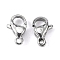 Tarnish Resistant 304 Stainless Steel Lobster Claw Clasps, Parrot Trigger Clasps, Stainless Steel Color, 9x6x3mm, Hole: 1mm