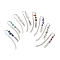 8Pcs 8 Styles Natural & Synthetic Gemstone Chip & Rectangle with Inspirational Word Bookmarks, Alloy Hook Bookmarks, 83.5~84mm, 1pc/style