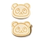 Wood Bead, Animals Theme, Panda, 15.5x20x6mm, Hole: 2mm