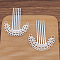Alloy Hair Comb Findings, with Iron Comb and Loop, Round Bead Settings, Silver, 61x38mm, Fit for 2mm Beads
