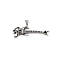 304 Stainless Steel Big Pendants, with 201 Stainless Steel Snap on Bails, Skull Bass Charm, Antique Silver, 26.5x68x4mm, Hole: 9x4mm