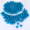 Round Silicone Focal Beads, Teal, 15mm, Hole: 2mm