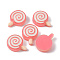 Resin Cabochons, Imitation Food, Lollipop, Salmon, 24.5x18.5~19x7mm