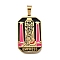 Tarot 304 Stainless Steel Enamel Pendants, Ion Plating(IP), Real 18K Gold Plated, Goddess, 32x19.5x2mm, Hole: 7x3.5mm