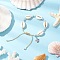 Alloy Turtle Charm Bracelets, ABS Imitation Pearl & Natural Cowrie Shell Beads Bracelets for Women, Wheat, 2~3-3/8 inch(5.05~8.5cm) 