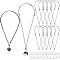 20Pcs Adjustable Korean Waxed Polyester Cord Necklace Making, with 20Pcs 304 Stainless Steel Open Jump Rings, Black, 33.7 inch(85.6cm)