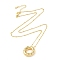 Brass Micro Pave Clear Cubic Zirconia Pendant Necklaces, Letter O, 17.72 inch(450mm), Letter O: 21x19.5mm