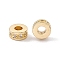 Brass Micro Pave Cubic Zirconia Beads, Column, Lead Free & Cadmium Free, Light Gold, 7x3.5mm, Hole: 3mm