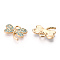 Light Gold Plated Alloy Pendants, with Enamel, Cadmium Free & Lead Free, Dragonfly, Pale Turquoise, 11x16x2mm, Hole: 2mm