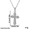 Stainless Steel Religion Cross Pendant Necklaces for Women, Silver, 17.72 inch(45cm)