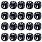 20Pcs Black Cube Letter Silicone Beads 12x12x12mm Square Dice Alphabet Beads with 2mm Hole Spacer Loose Letter Beads for Bracelet Necklace Jewelry Making, Letter.U, 12mm, Hole: 2mm