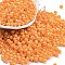 Baking Paint Glass Seed Beads, Bicone, Orange, 4.5x3.5mm, Hole: 1.4mm, about 120pcs/10g