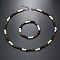 Bohemian Style Coconut Shell with Synthetic Turquoise Rondelle Beaded Necklaces & Bracelets Sets, Coconut Brown, 400~500mm