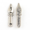 Tibetan Style Alloy Pendants for Teachers' Day, Pen, Lead Free & Cadmium Free, Antique Silver, 32x7x3mm, Hole: 2mm, about 350pcs/500g