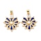 Brass Micro Pave Clear Cubic Zirconia Pendants, with Enamel, Long-Lasting Plated, Heart, Real 18K Gold Plated, 27x22x2.5mm, Hole: 2.5x3mm