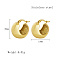 Stainless Steel Hoop Earrings for Women, Real 18K Gold Plated, Thick Hoop Earrings, Oval, 20x19mm
