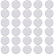 Aluminum Blank Pendants, Flat Round, Platinum, 30x1mm, Hole: 3mm, 30pcs/box