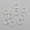 304 Stainless Steel Jump Rings, Open Jump Rings, Silver, 21 Gauge, 6x0.7mm, Inner Diameter: 4.5mm