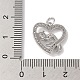 Подвески из латуни и прозрачного циркония с покрытием стойки KK-L216-050P-3