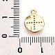 Латунные микропаве прозрачные подвески с фианитом KK-T075-02G-3
