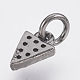 Латунные микро проложить кубического циркония подвески ZIRC-F083-025B-RS-2