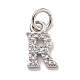 Буквица из латуни с подвесками из кубического циркония KK-Q814-26R-P-1