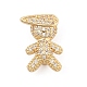 Латунный микро pave прозрачный кубик циркония подвески ZIRC-I068-26G-1