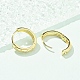 Латунные серьги-кольца из прозрачного кубического циркония EJEW-C122-05G-3