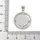 Латунные микро проложить кубического циркония подвески KK-P323-11G-P02-3