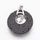 Кулоны из натуральной лавы KK-F751-F09-3
